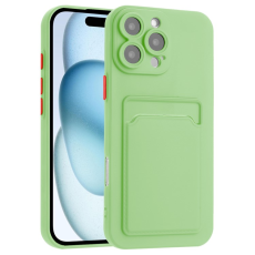A-One Brand - iPhone 16 Pro Mobilskal Korthållare TPU - Matchagrön