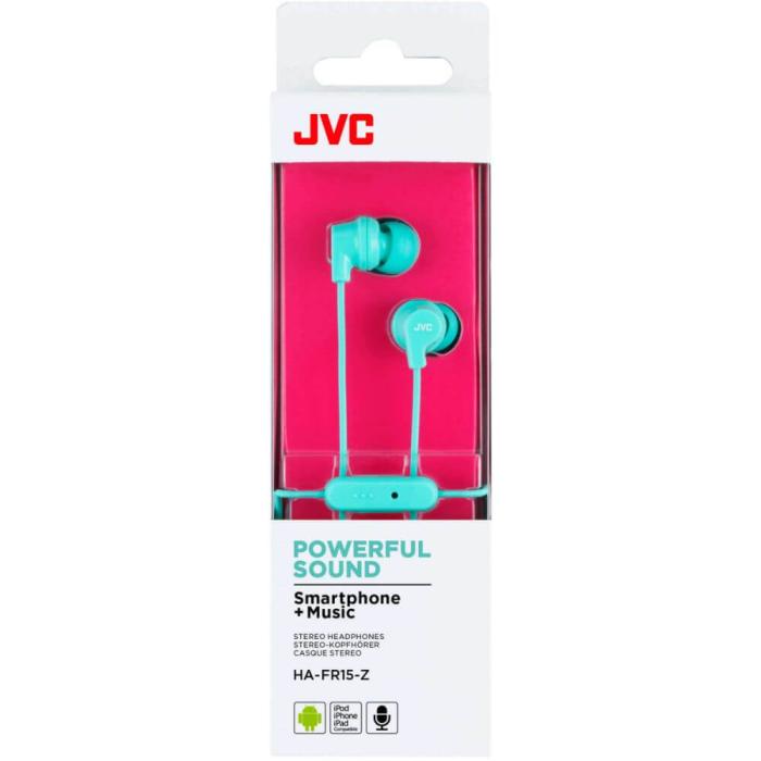JVC - JVC Hörlur FR15 In-Ear Remote Mic Mint Blå