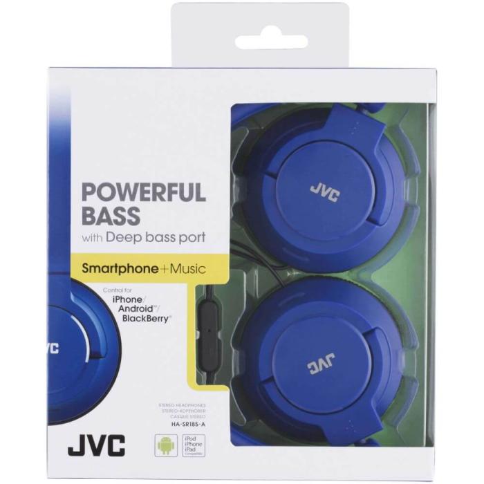 JVC - JVC Hörlur SR185 On-Ear Remote Mic Mörkblå