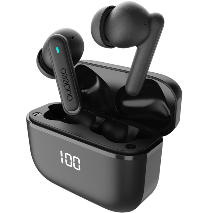 Audeeo - Audeeo Aeropods ANC + ENC LED Earbuds - Svart