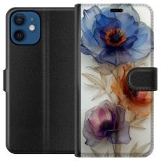 iSecrets - Plånboksfodral till Apple iPhone 12 mini med Silkesblommor