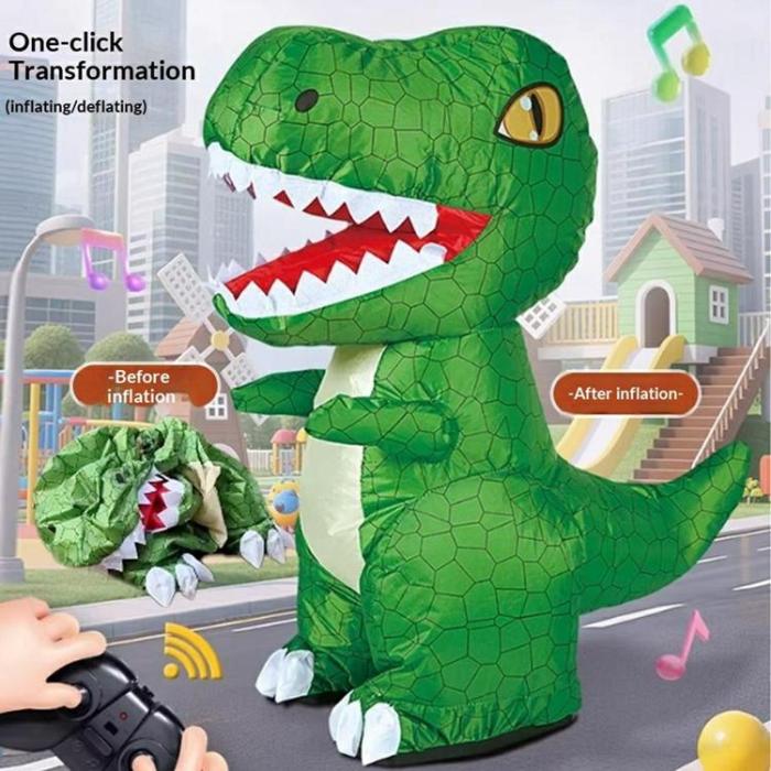 OEM - Uppblåsbar Dinosaurie 2.4G Fjärrstyrd Tyrannosaurus Rex Barnleksak - Brun