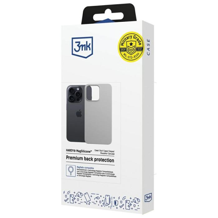 3MK - 3MK iPhone 16 Pro Mobilskal MagSafe Silikon Hardy - Titan
