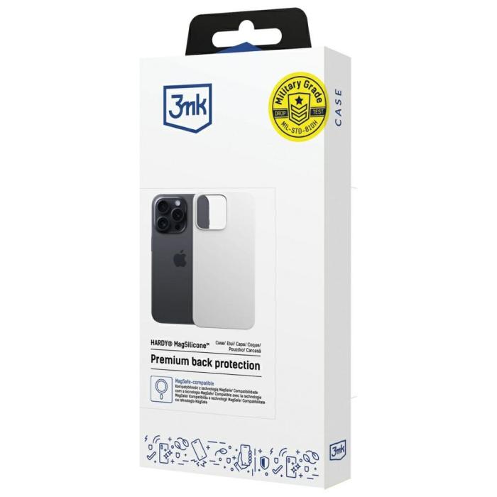 3MK - 3MK iPhone 16 Pro Mobilskal MagSafe Silikon Hardy - Vit