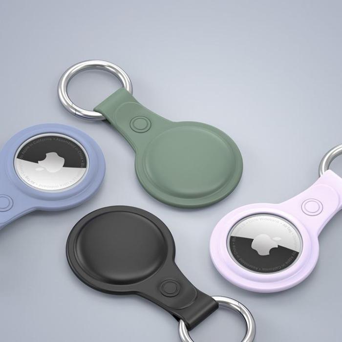 Dux Ducis - Dux Ducis 4pcs Silicone Keychain Skal Airtag - Svart / Rosa / Grön / Blå