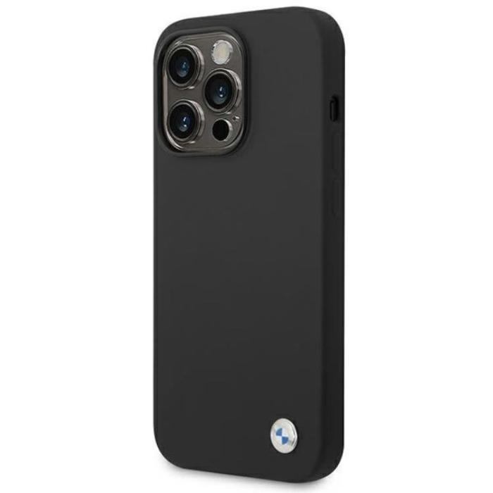 BMW - BMW iPhone 14 Pro Max Skal Silicone Metal Logo - Svart