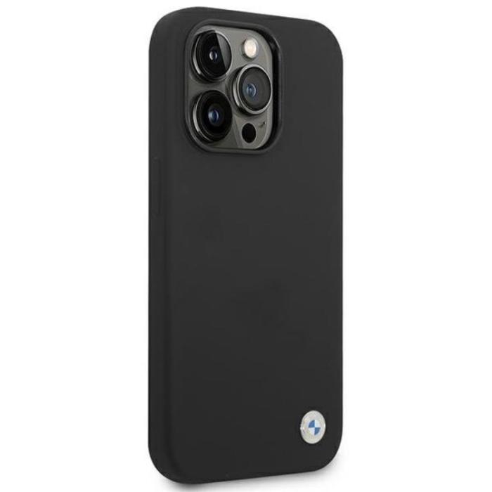 BMW - BMW iPhone 14 Pro Max Skal Silicone Metal Logo - Svart