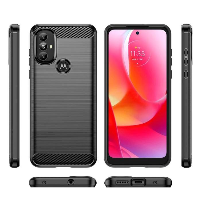 OEM - Carbon Flexible Skal Motorola Moto G Power (2022) - Svart
