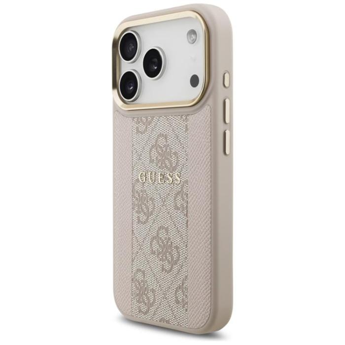 Guess - Guess iPhone 17 Pro Mobilskal Magsafe 4G Stripe - Rosa