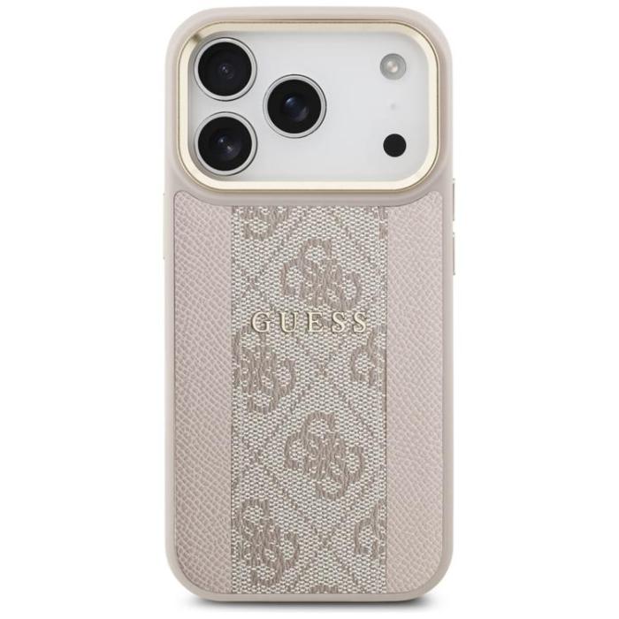 Guess - Guess iPhone 17 Pro Mobilskal Magsafe 4G Stripe - Rosa