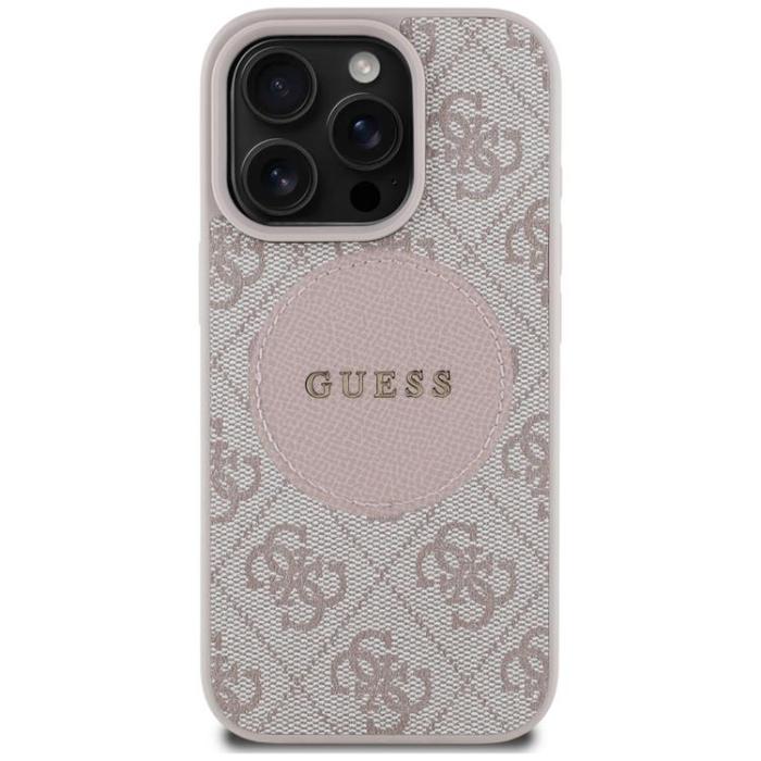 Guess - Guess iPhone 16 Pro Mobilskal MagSafe 4G Circle - Rosa