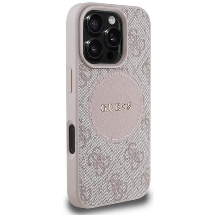 Guess - Guess iPhone 16 Pro Mobilskal MagSafe 4G Circle - Rosa
