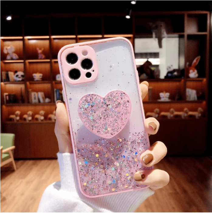 OEM - Skal med mobilhållare till iPhone 7/8/SE 2020 - Rosa