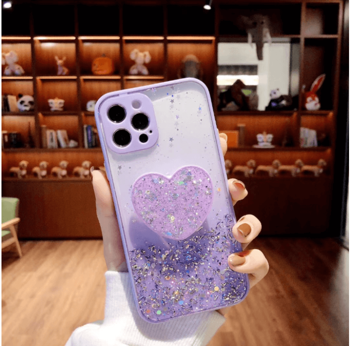 A-One Brand - Skal med mobilhållare till iPhone 11 - Lila