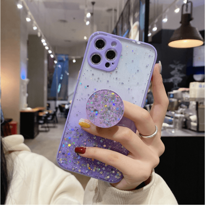A-One Brand - Skal med Mobilhållare till iPhone 11 - Lila