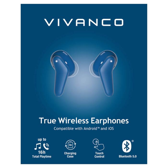 UTGATT5 - Vivanco Fresh Pair True Wireless BT Hörlur - Blå
