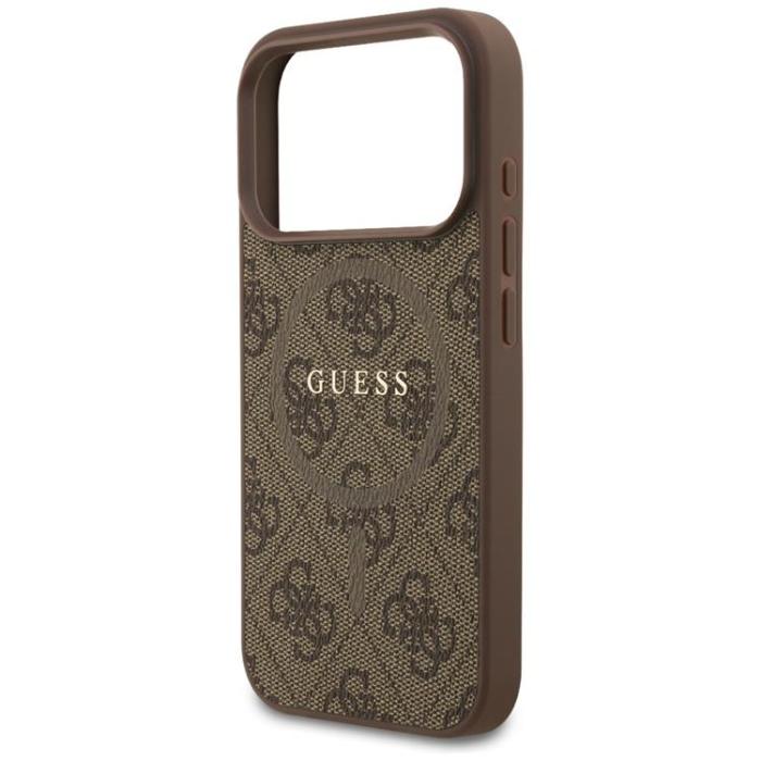 Guess - Guess iPhone 17 Pro Mobilskal MagSafe 4G Ring Classic Logo - Brun