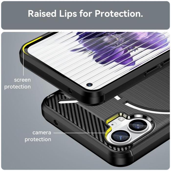 A-One Brand - Nothing Phone 1 Skal Carbon Fiber - Svart