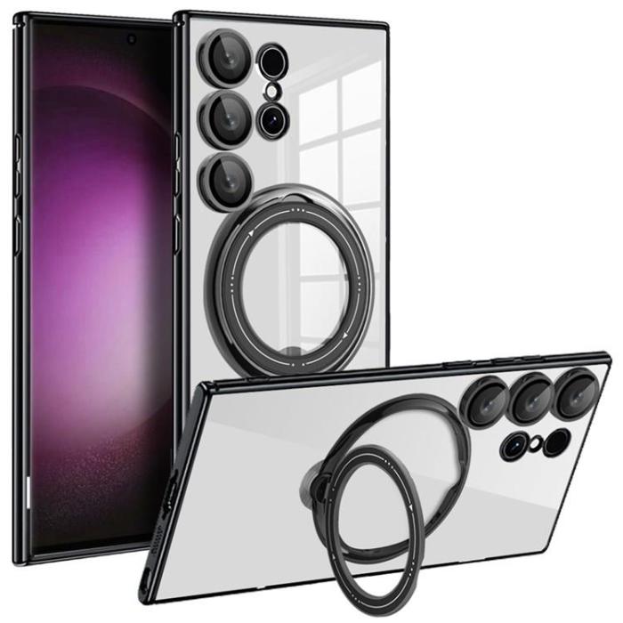 A-One Brand - Galaxy S24 Ultra Mobilskal Ringhållare TPU - Svart