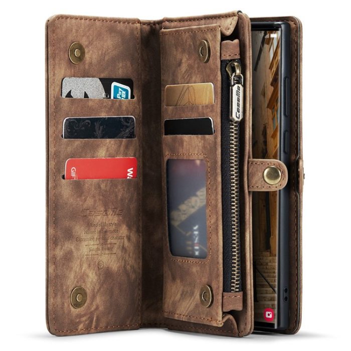 Caseme - Caseme Galaxy S23 Ultra Plånboksfodral Detachable - Brun