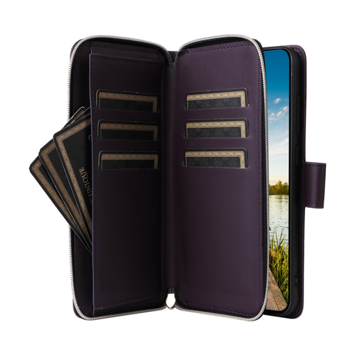A-One Brand - Galaxy A17 / A26 Plånboksfodral Med Handledsrem - Mörklila