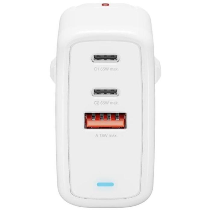 4smarts - 4smarts Snabbladdare 65W 2xUSB-C 1xUSB-A Flex - Vit