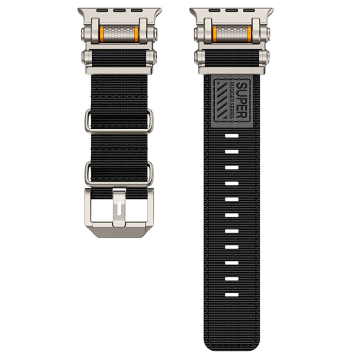 A-One Brand - Apple Watch 42/44/45/46/49mm Armband Nylon - Svart