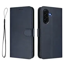 OEM - Samsung Galaxy A57 Pl&aring;nboksfodral RFID Skydd Konstl&auml;der - Bl&aring;