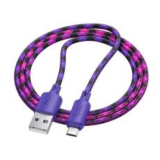 Hoco - HOCO USB-A till Micro-USB Kabel 2.4A 1m Nylon X116 - Gradient Lila