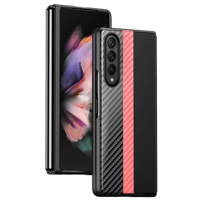 OEM - Galaxy Z Fold 4 Skal Carbon Fiber - Rosa
