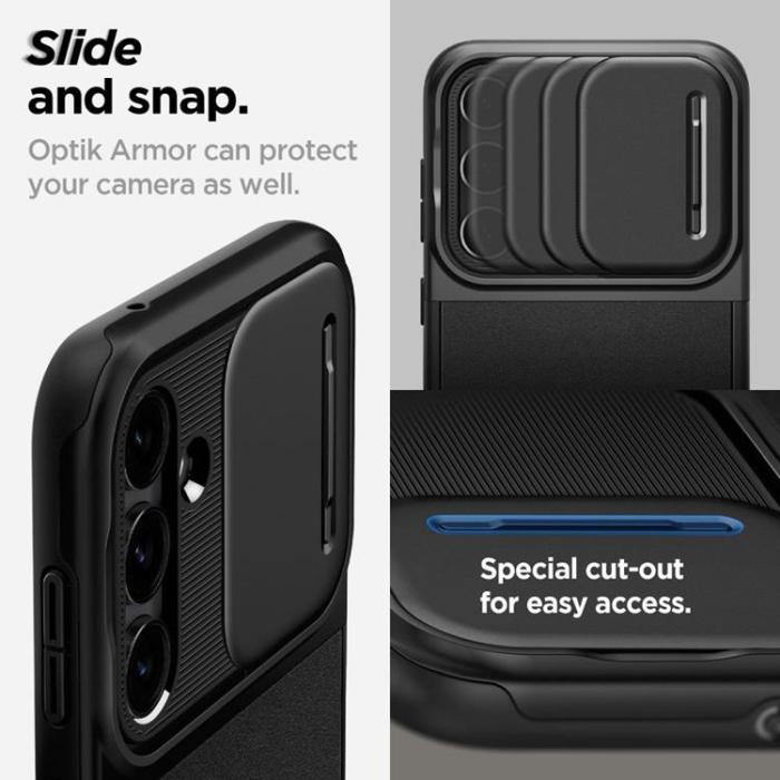 UTGATT - Spigen Galaxy S23 FE Mobilskal Optik Armor - Svart