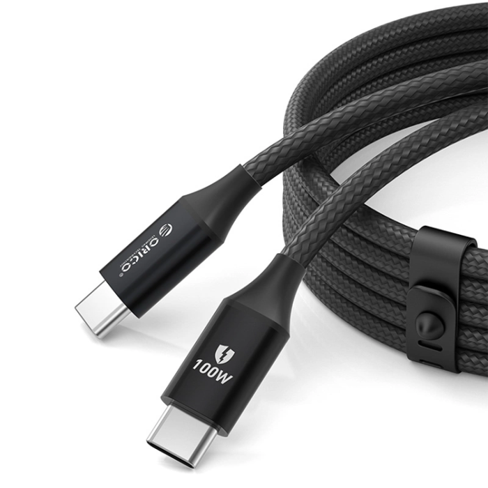 ORICO - Orico USB-C Till USB-C Kabel 100W 5A 1m CDX - Svart