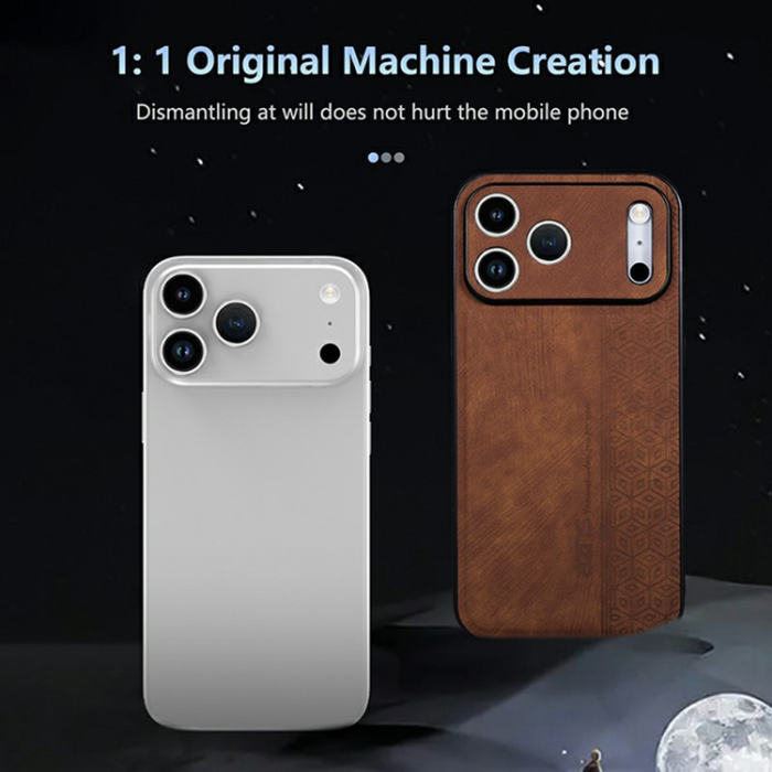 AZNS - AZNS iPhone 17 Pro Max Mobilskal PU-Läder TPU - Lila