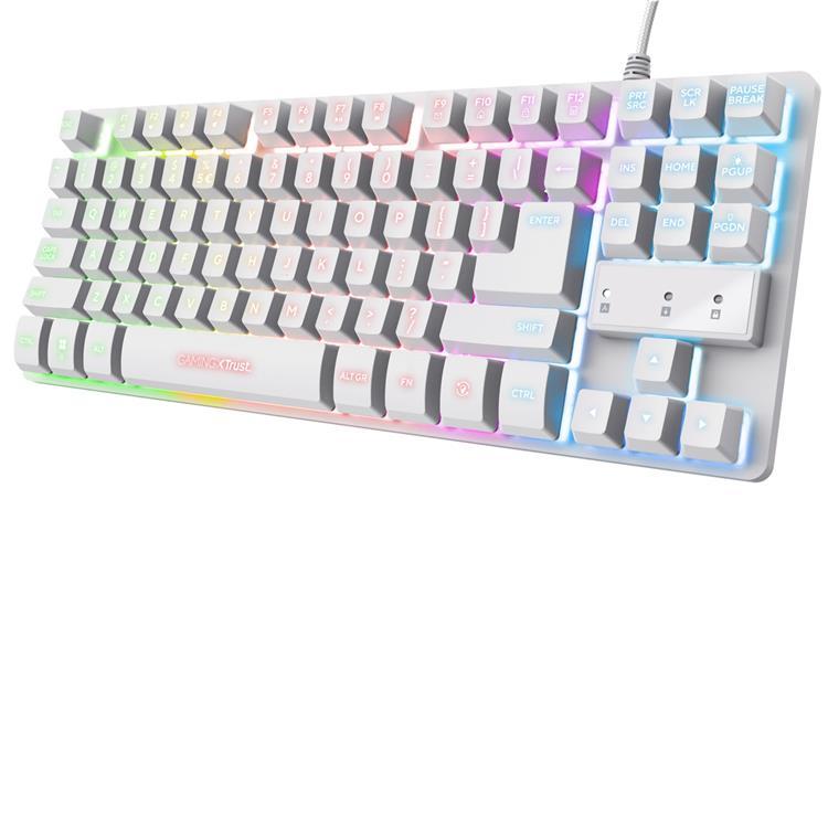 Trust GXT 833W Thado Gamingtangentbord Nordisk layout Vit | 264 | AlltMobil