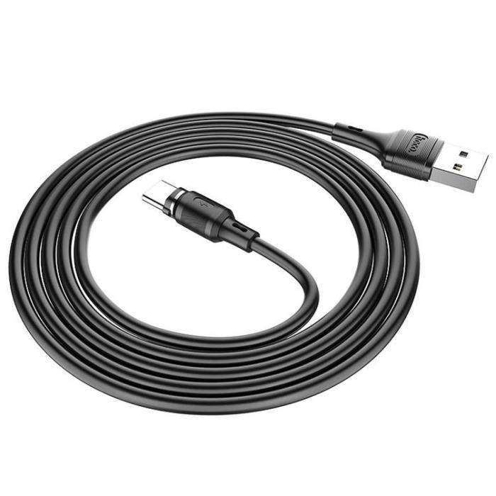 Hoco - Hoco USB-C till USB-A kabel magnetisk 3A Sereno X52 1m - Svart