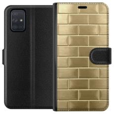 iSecrets - Pl&aring;nboksfodral till Samsung Galaxy A71 med Gyllene Murstenar