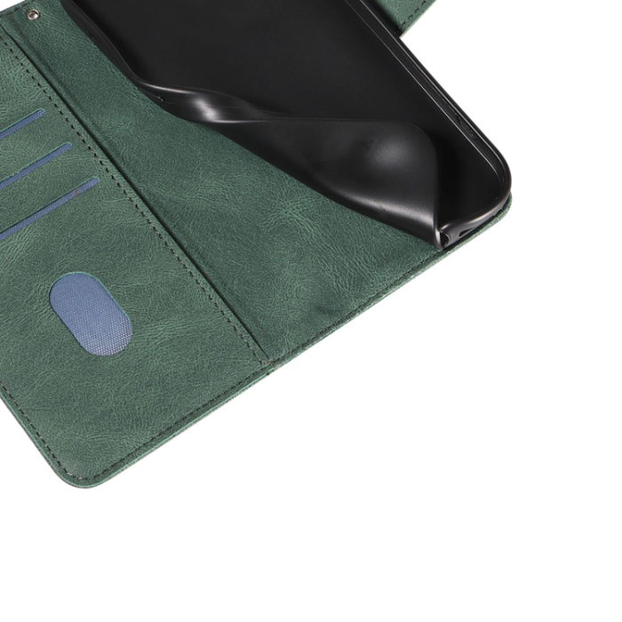 A-One Brand - Sony Xperia 10 VII Plånboksfodral Curved Line Läder - Grön