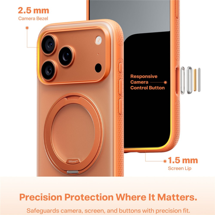 Torras - TORRAS iPhone 17 Pro Max Mobilskal MagSafe O Fitness - Orange