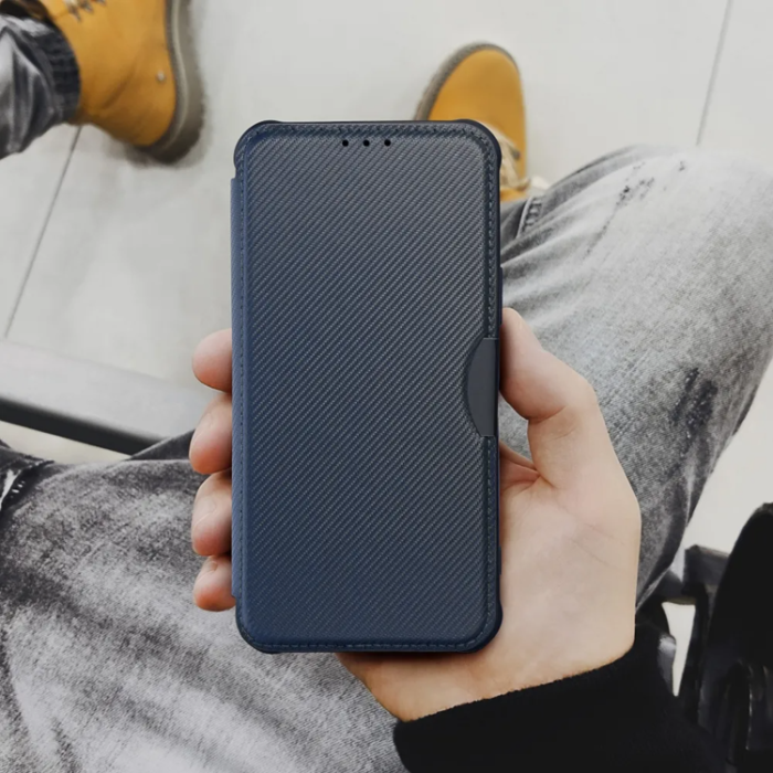 OEM - iPhone 16 Plus Plånboksfodral Razor - Blå