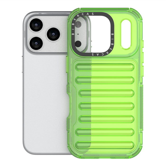 A-One Brand - iPhone 17 Pro Max Mobilskal Stripe Design Detachable - Grön