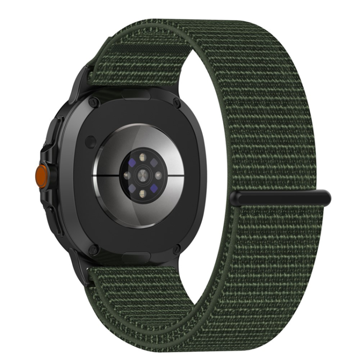 A-One Brand - Galaxy Watch 8 (44mm/40mm)/8 Classic (46mm) Armband Vävt - Armégrön
