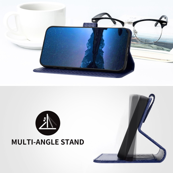 A-One Brand - Xiaomi 17 Pro Max Konstläder Plånboksfodral Carbon Fiber