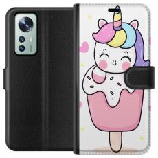 iSecrets - Pl&aring;nboksfodral till Xiaomi 12 med Glad enh&ouml;rning