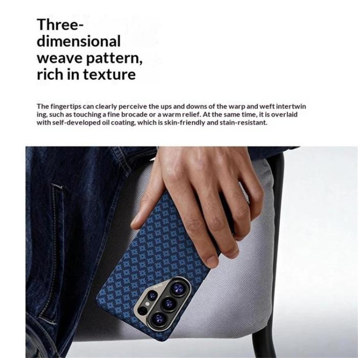 Benks - BENKS Mobilskal För Galaxy S26 Ultra MagSafe Kevlar Aramid Fiber - Blå