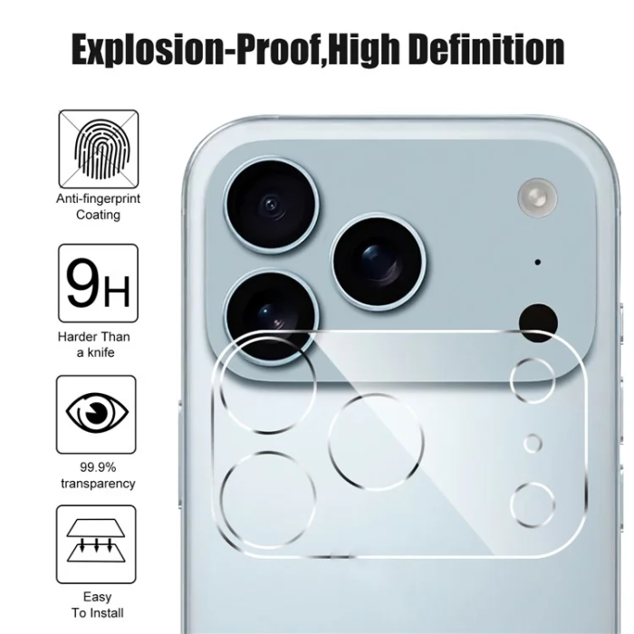 A-One Brand - iPhone 17 Pro Max Plastfilm Kameralinsskydd ARC Edge