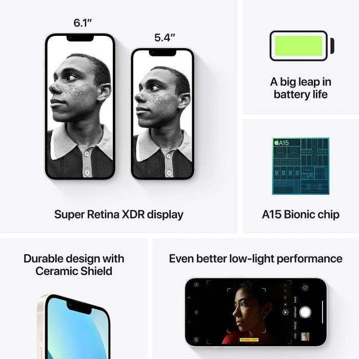 Apple - Apple iPhone 13 128GB 4GB RAM - Vit