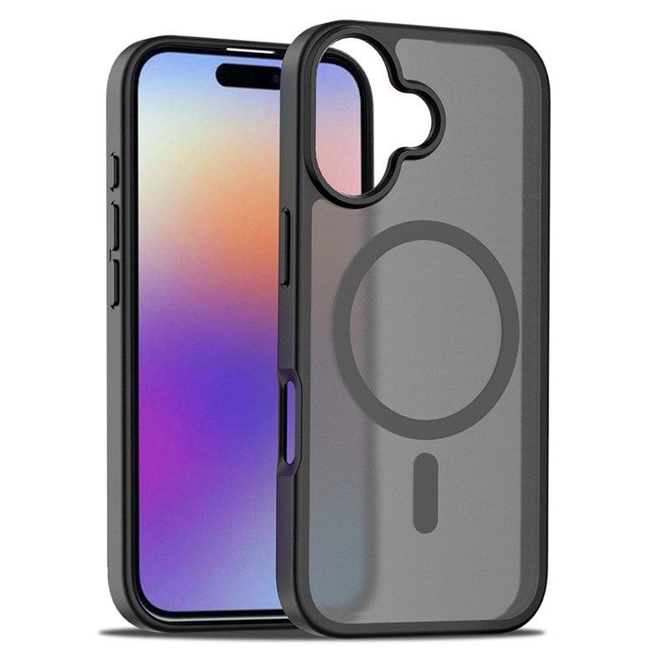 iPhone 17 Mobilskal MagSafe Acrylic Skin Touch - Svart | 2353 | AlltMobil