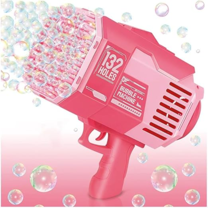 OEM - Såpbubbelbazooka – Elektrisk Bubbelpistol med 132 Hål - Rosa