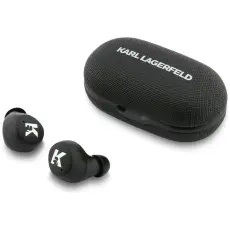 KARL LAGERFELD - Karl Lagerfeld TWS In-Ear H&ouml;rlurar ENC Saffiano Logo - Svart