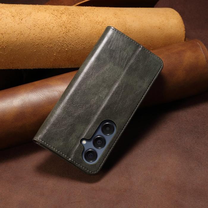 OEM - Plånboksfodral för Samsung Galaxy S26 Plus Konstläder Ställ - Grön